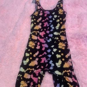 One piece tie dye splat romper